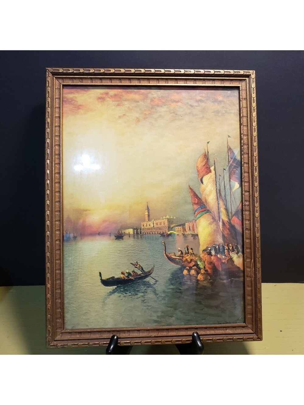 Vintage Print Richard Dey De Ribcowsky Merchants in Harbor Venice Maritime